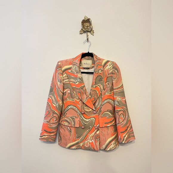 Mulberry Abstract Print Blazer 38